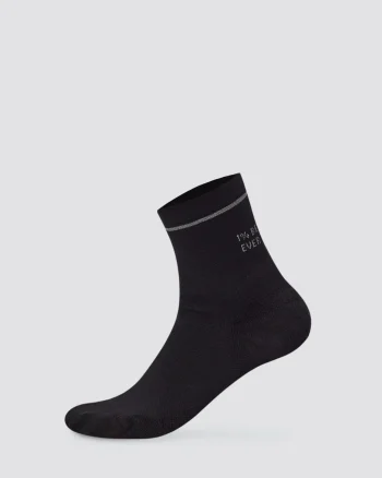 Discount LSKD 1% Better Performance Quarter Socks Black Reflective