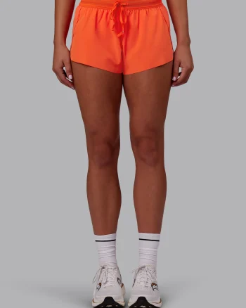 Discount LSKD Accelerate 3" Mid-Rise Running Short Ultra Orange
