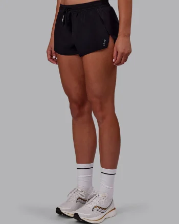 Clearance LSKD Accelerate 3" Mid-Rise Running Short Black