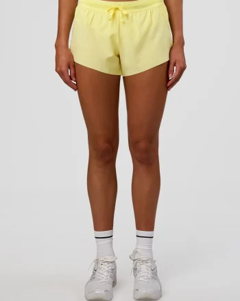 Hot LSKD Accelerate 3" Mid-Rise Running Short Yellow Fizz