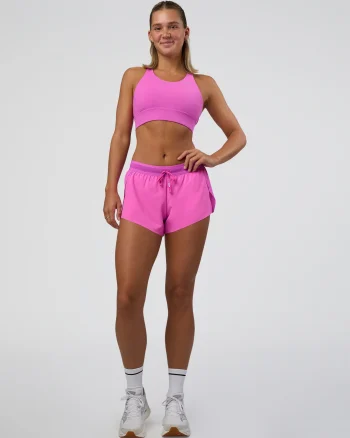 Hot LSKD Accelerate 3" Mid-Rise Running Short Ultra Fuchsia