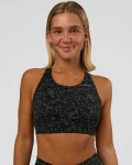 Hot LSKD Accelerate Sports Bra Energy Print Black
