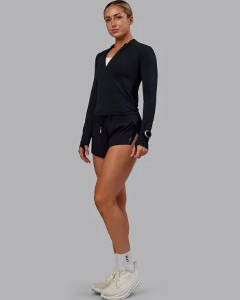 Online LSKD AeroFLX+ Long Sleeve Half Zip Black Marl