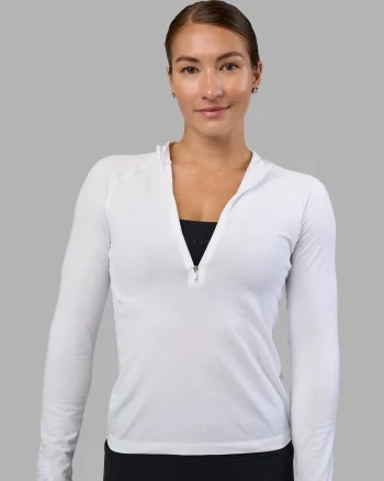 Fashion LSKD AeroFLX+ Long Sleeve Half Zip White/White