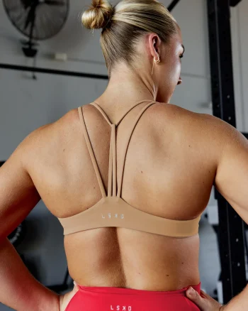 New LSKD Agile Sports Bra Warm Smoke