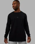 Hot LSKD Base FLXCotton Long Sleeve Tee Black