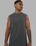 Outlet LSKD Base FLXCotton Tank Dark Storm Washed