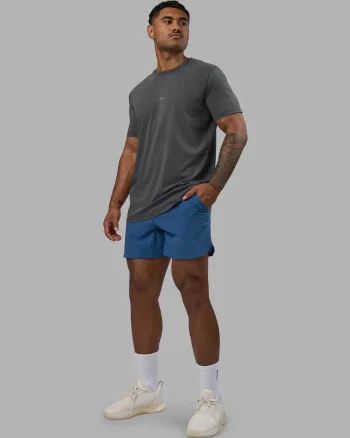 Hot LSKD Base FLXCotton Tee Dark Storm Washed