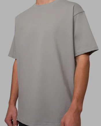 Hot LSKD Base FLXCotton Tee Oversized Circular Grey