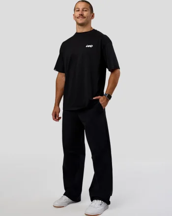 Sale LSKD Break Through FLXCotton Oversized Tee Black Open Air