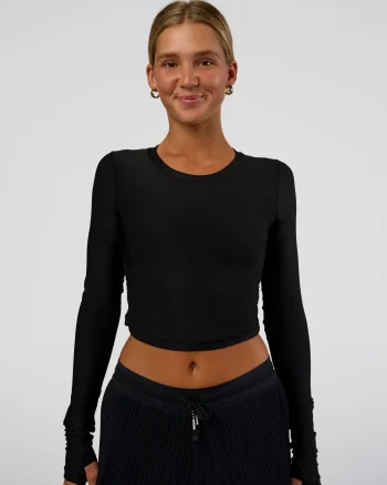 Clearance LSKD Clarity Long Sleeve Tee Black