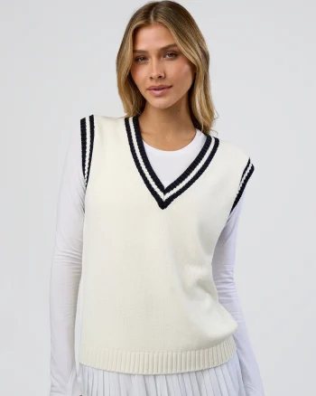 Clearance LSKD Clubhouse Vest Off White Future Navy