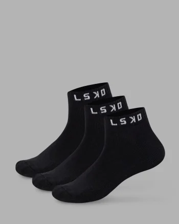 Discount LSKD Daily Ankle Socks 3 Pack 2.0 Black White