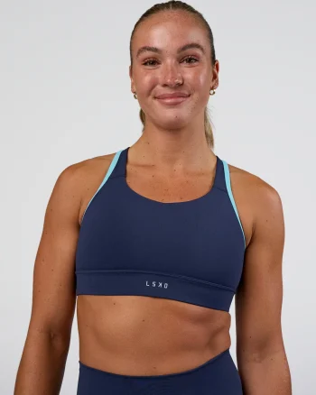 New LSKD Distinction Sports Bra 2.0 Future Navy Baltic Sea