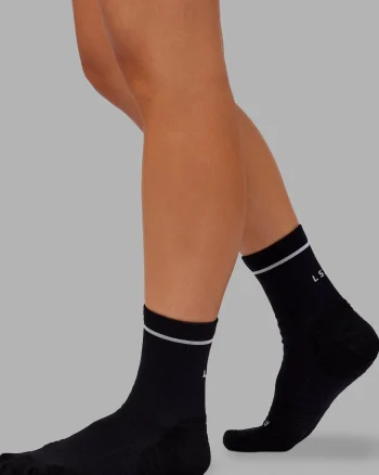 Sale LSKD Fast Performance Quarter Socks 2.0 Black White