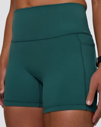 Fashion LSKD Fusion High-Rise 4" Short Pockets Transformative Teal