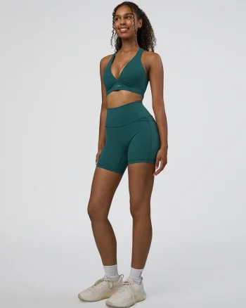 Discount LSKD Fusion High-Rise 6" Short Pockets Transformative Teal