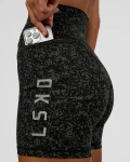 Clearance LSKD Fusion Icon Ultra High-Rise 6" Short Pockets Energy Print Black