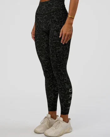 Clearance LSKD Fusion Icon Ultra High-Rise Full Length Legging Pockets Energy Print Black Reflective