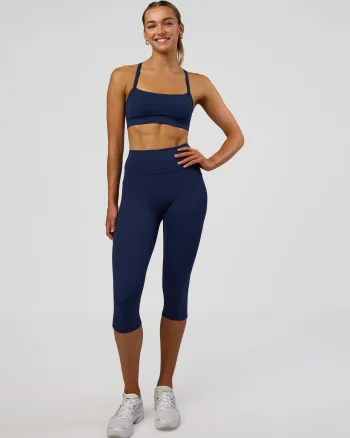 Fashion LSKD Fusion Ultra High-Rise 3/4 Legging Pockets Future Navy