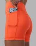 Sale LSKD Fusion Ultra High-Rise 4" Short Pockets Ultra Orange