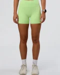 Fashion LSKD Fusion Ultra High-Rise 4" Short Pockets Solar Lime