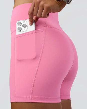 Fashion LSKD Fusion Ultra High-Rise 4" Short Pockets Candy Pink