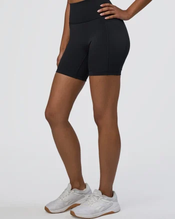 Outlet LSKD Fusion Ultra High-Rise 6" Short Pockets Black