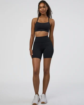 Outlet LSKD Fusion Ultra High-Rise 6" Short Pockets Black