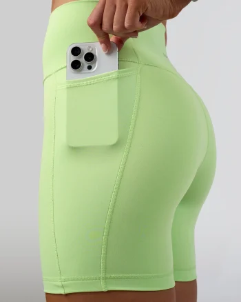 Sale LSKD Fusion Ultra High-Rise 6" Short Pockets Solar Lime