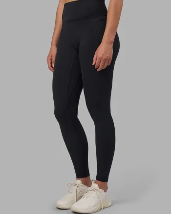 Clearance LSKD Fusion V-Contour Ultra High-Rise Full Length Legging Pockets Black