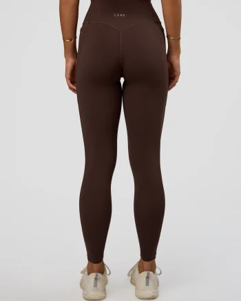 Sale LSKD Fusion V-Contour Ultra High-Rise Full Length Legging Pockets Hot Chocolate