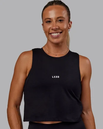 Outlet LSKD Go-To FLXCotton Tank Black White