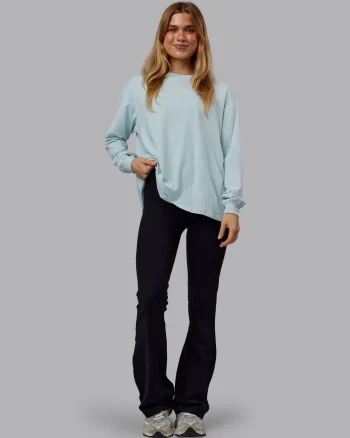 Discount LSKD Go-To Long Sleeve FLXCotton Oversized Tee Skyride White