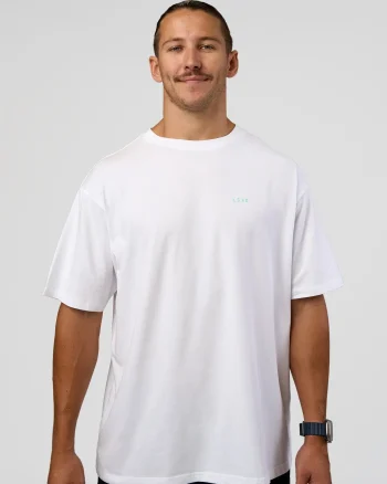 Hot LSKD High Run FLXCotton Oversized Tee White Jelly Mint