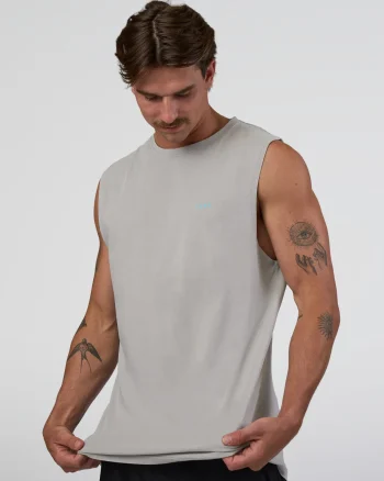 Sale LSKD Lifting Club FLXCotton Tank Washed Alloy Baltic Sea