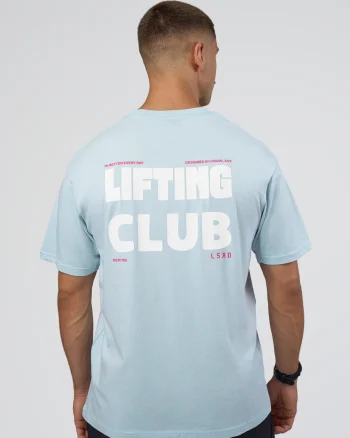 Hot LSKD Lifting FLXCotton Oversized Tee Blue Aura Ultra Pink