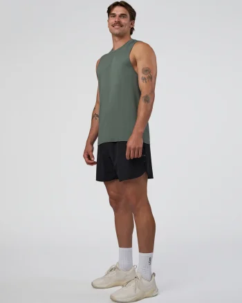 Outlet LSKD Mens AeroFLX+ Seamless Muscle Tank Graphite/Graphite