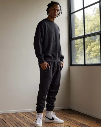 Discount LSKD Mens MVP Cuffed Track Pants Black