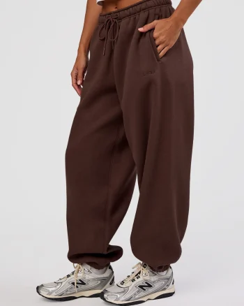 Hot LSKD MVP Oversized Slouchy Fit Track Pant Hot Chocolate