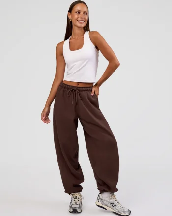 Hot LSKD MVP Oversized Slouchy Fit Track Pant Hot Chocolate