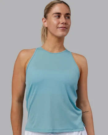 Outlet LSKD Pace Running Tank Retro Blue White