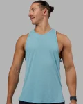 Best LSKD Pace Running Tank Retro Blue
