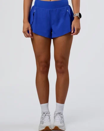 Best LSKD Pacer 3" Running Short Electric Indigo