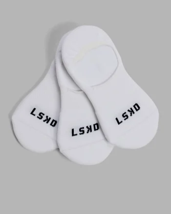 Hot LSKD Performance No Show 3 Pack Socks White