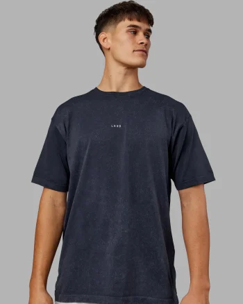 Outlet LSKD Power Oversized Tee Pirate Black Washed