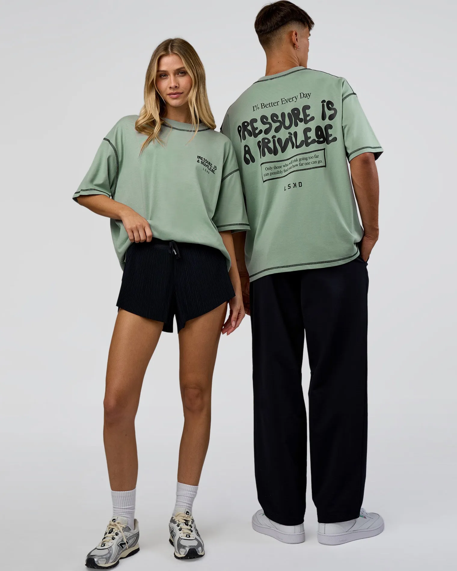 pressure-is-privilege-oversize-FsHPqael-0.webp Outlet LSKD Pressure Is Privilege Oversized Tee Iceberg Green Black