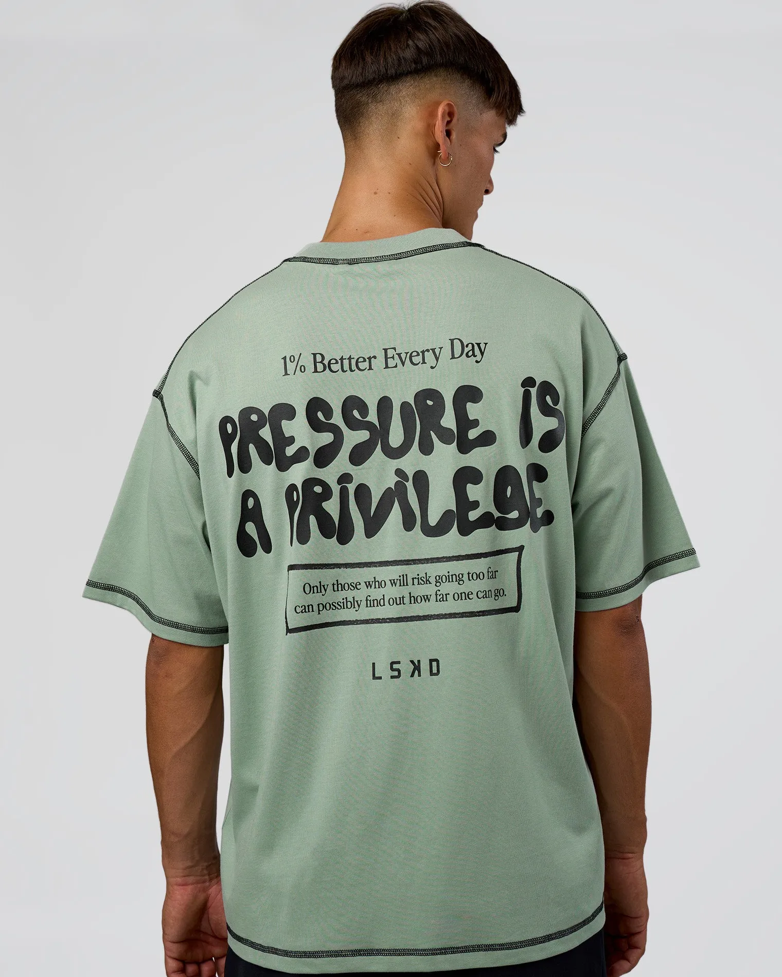 pressure-is-privilege-oversize-FsHPqael-1.webp Outlet LSKD Pressure Is Privilege Oversized Tee Iceberg Green Black