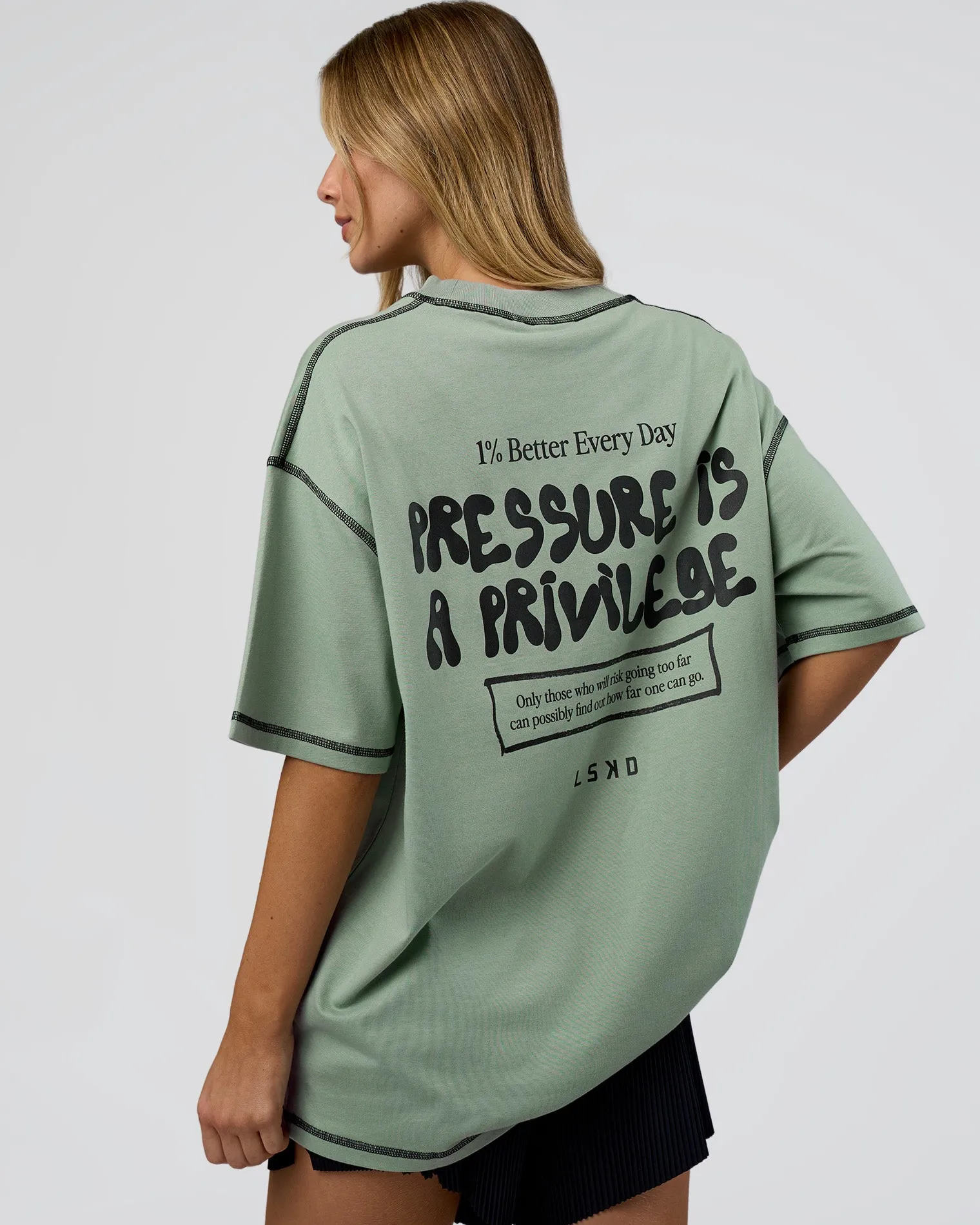 pressure-is-privilege-oversize-FsHPqael-3.webp Outlet LSKD Pressure Is Privilege Oversized Tee Iceberg Green Black