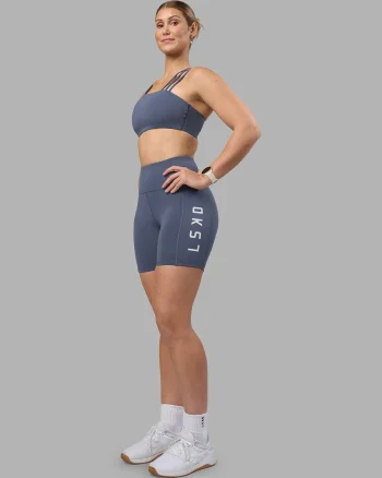 Best LSKD Rep Ultra High-Rise 6" Short Pockets Night Shadow White